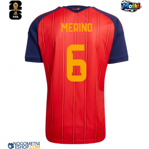 Moški Nogometni dresi Španija Mikel Merino #6 Domači SP 2026 Kratek Rokav